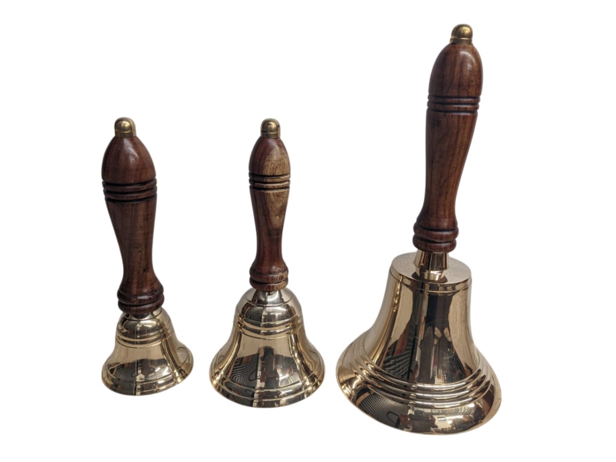 Brass Hand Bell - 60mm (Dia) - Vintage World Australia - 7