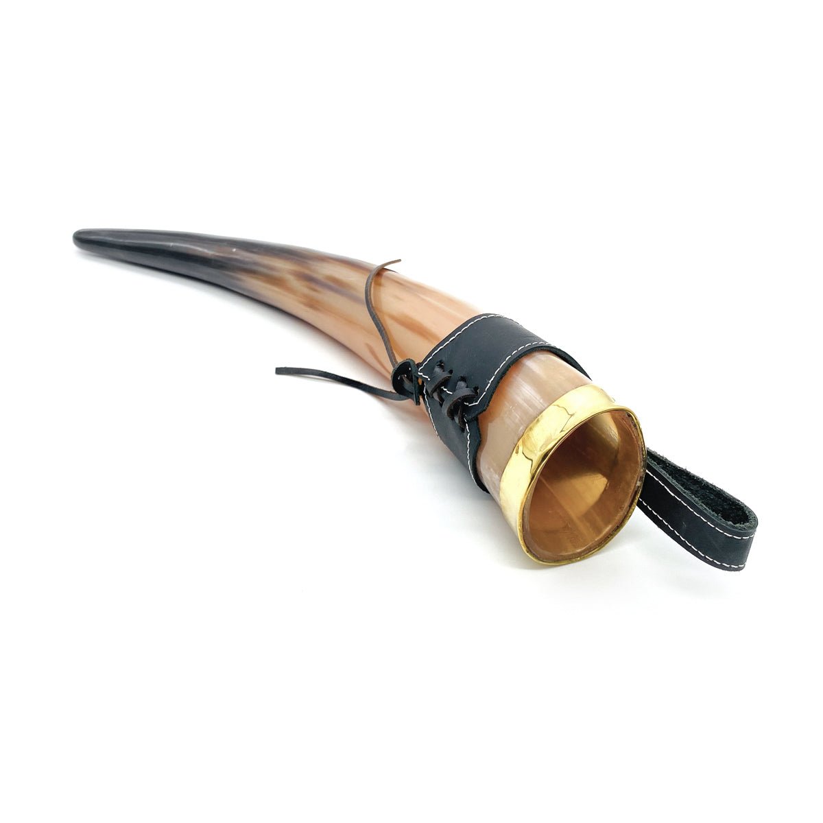 Viking Drinking Horn with Leather Strap - (MX100B) - Vintage World Australia - 3