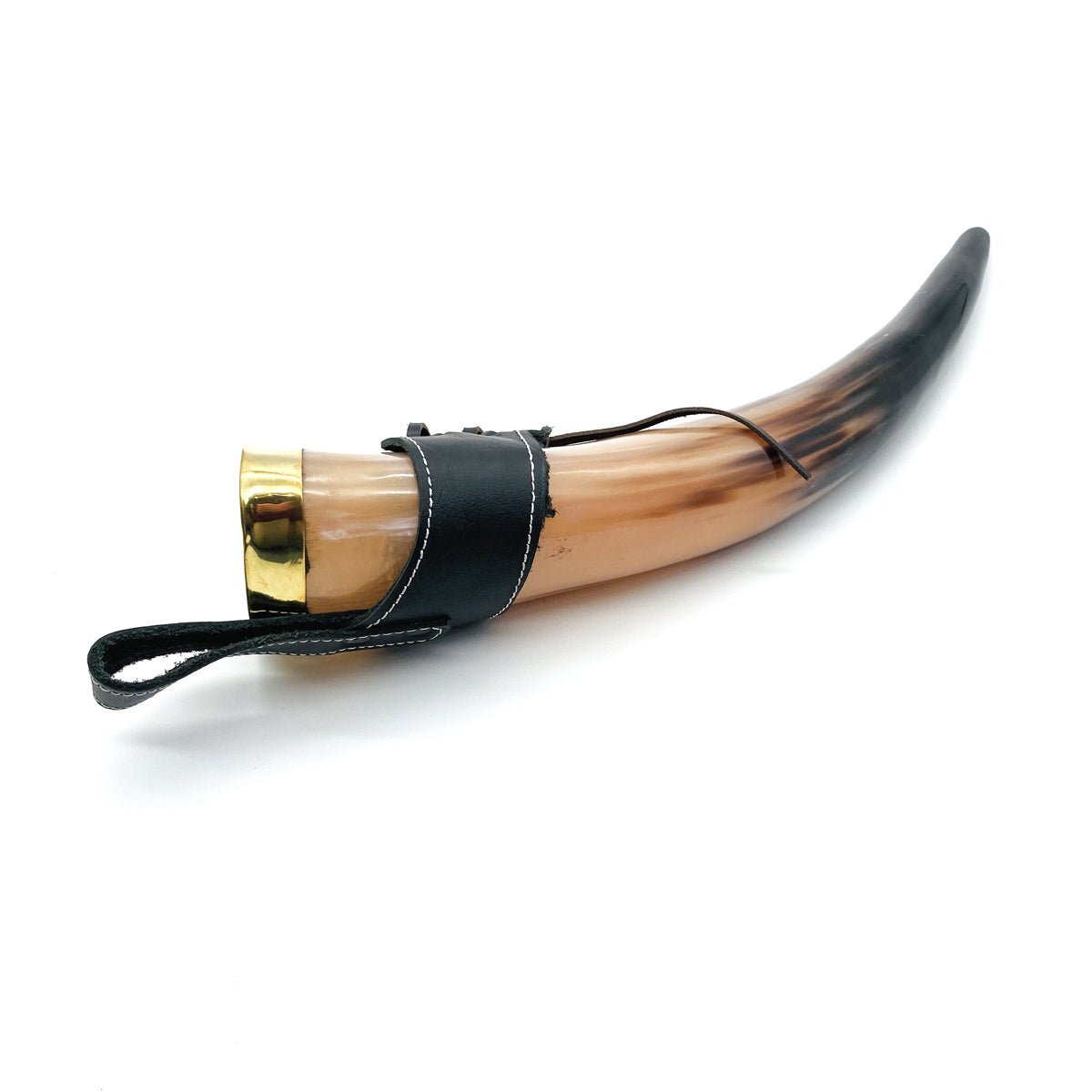 Viking Drinking Horn with Leather Strap - (MX100B) - Vintage World Australia - 2