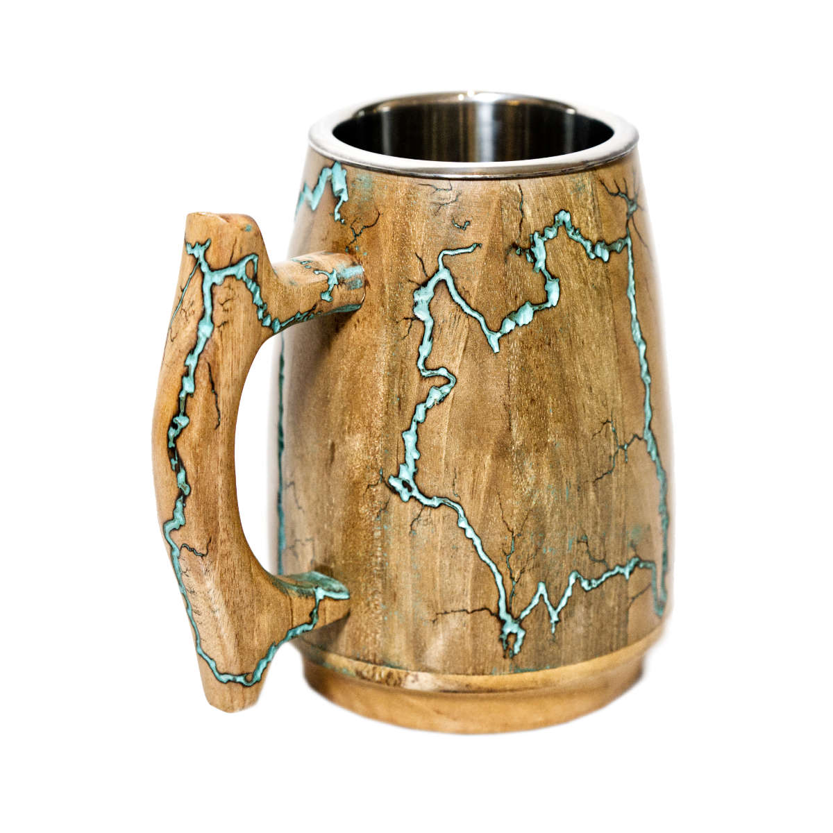 Medieval Beer Mug - Fractal Burning Wood - Vintage World Australia - 1