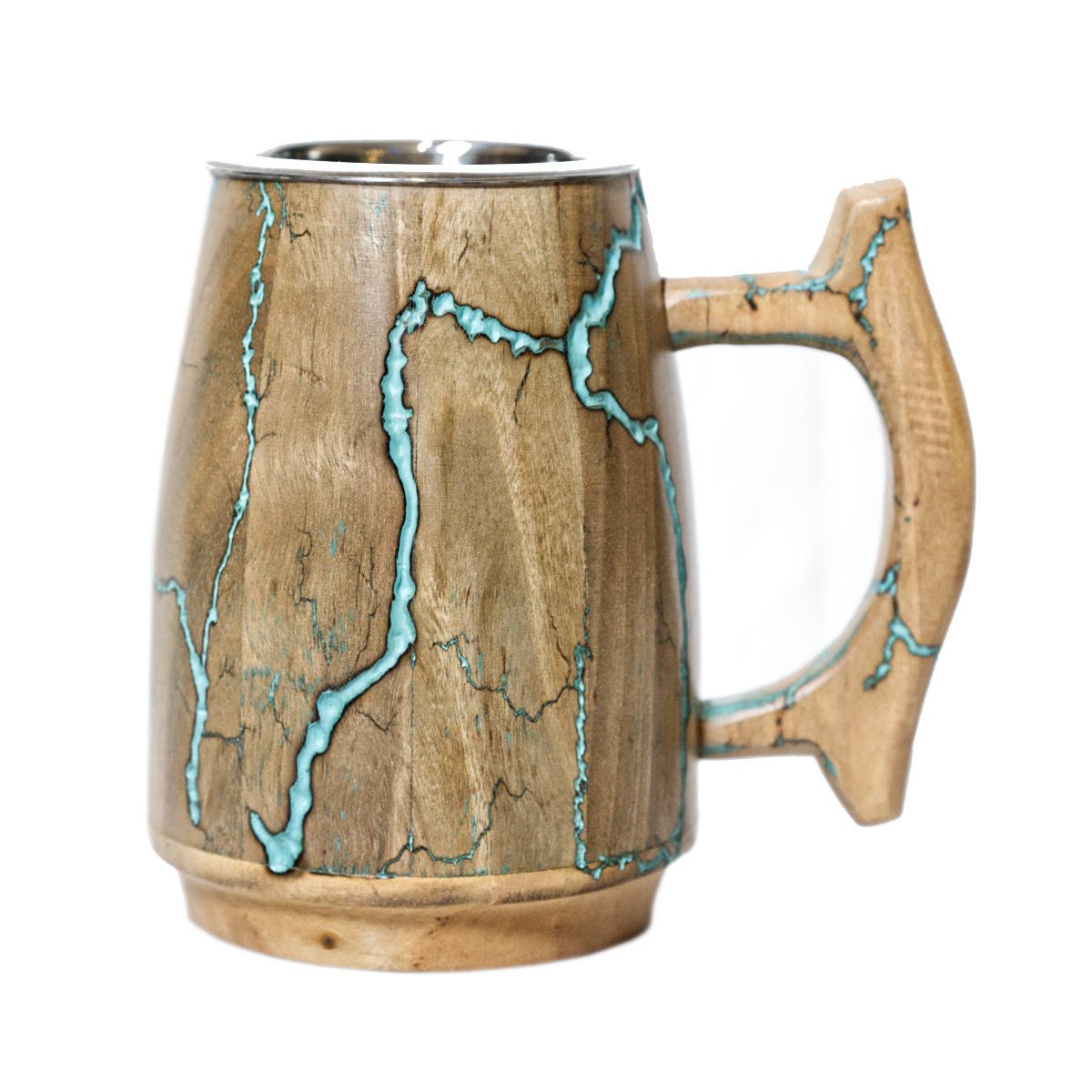 Medieval Beer Mug - Fractal Burning Wood - Vintage World Australia - 2