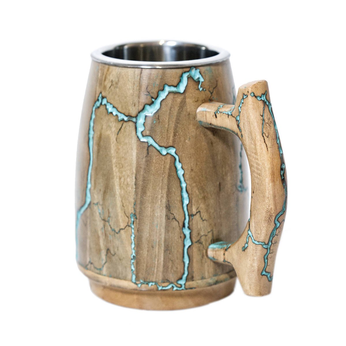 Medieval Beer Mug - Fractal Burning Wood - Vintage World Australia - 3