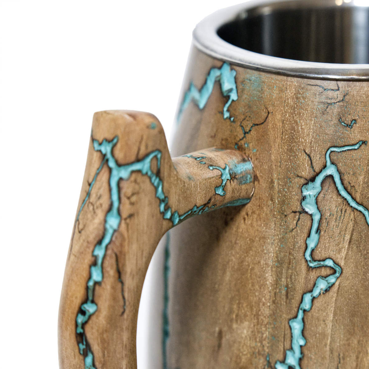 Medieval Beer Mug - Fractal Burning Wood - Vintage World Australia - 5