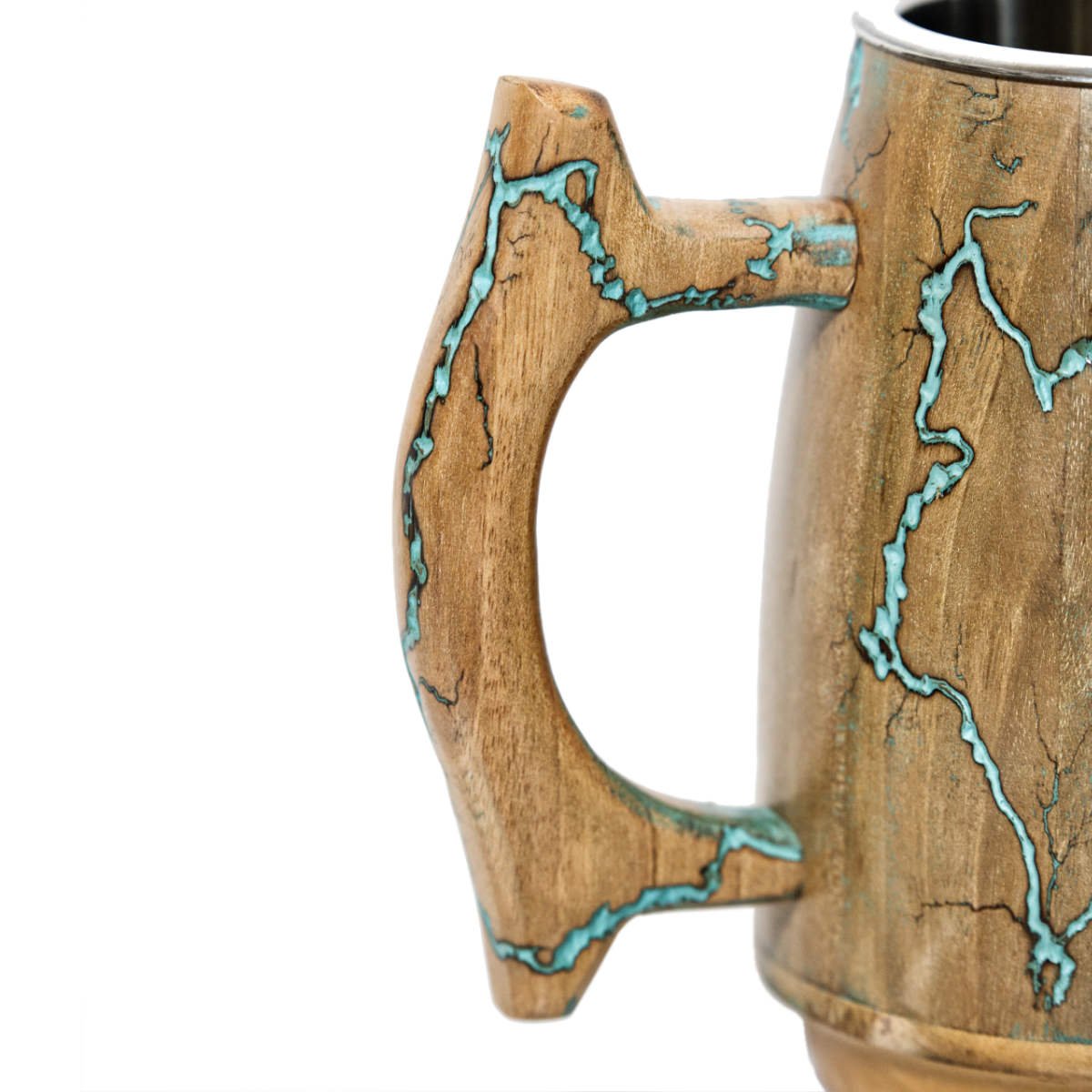 Medieval Beer Mug - Fractal Burning Wood - Vintage World Australia - 6