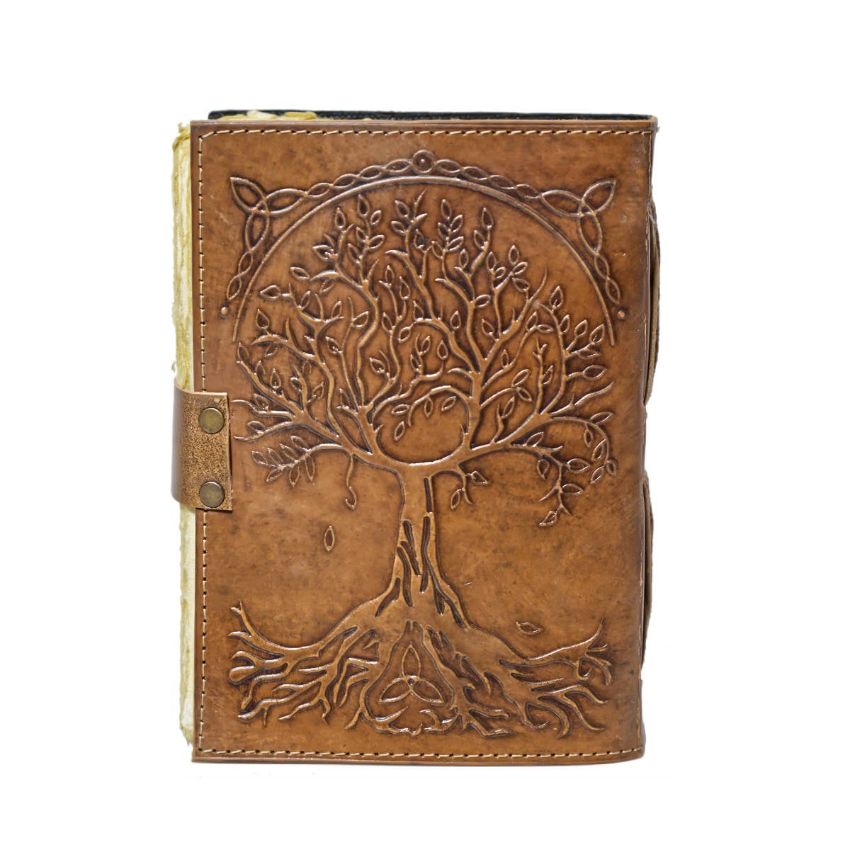 Handmade Leather Journal - Tree of Stones - Vintage World Australia - 3