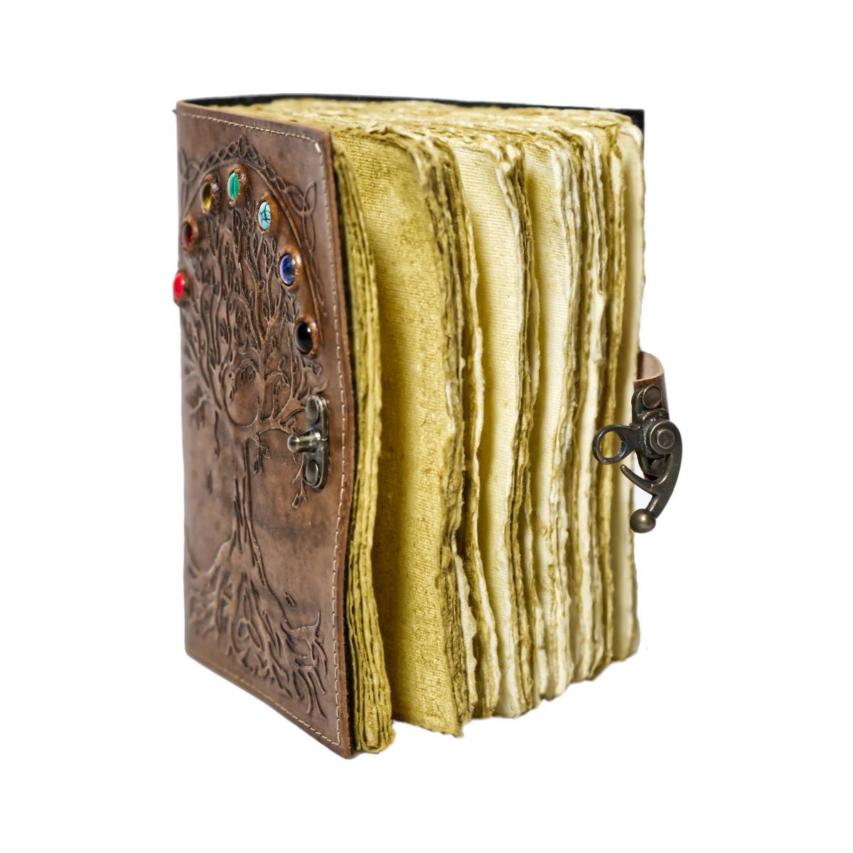 Handmade Leather Journal - Tree of Stones - Vintage World Australia - 7