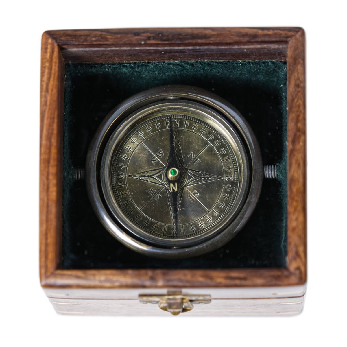 Stanley London 80mm Gimballed Box Compass With Glass Top - (CN108A) - Vintage World Australia - 4