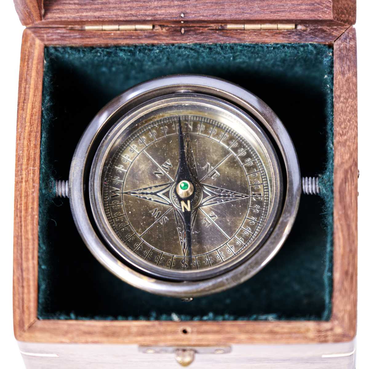Stanley London 80mm Gimballed Box Compass With Glass Top - (CN108A) - Vintage World Australia - 6