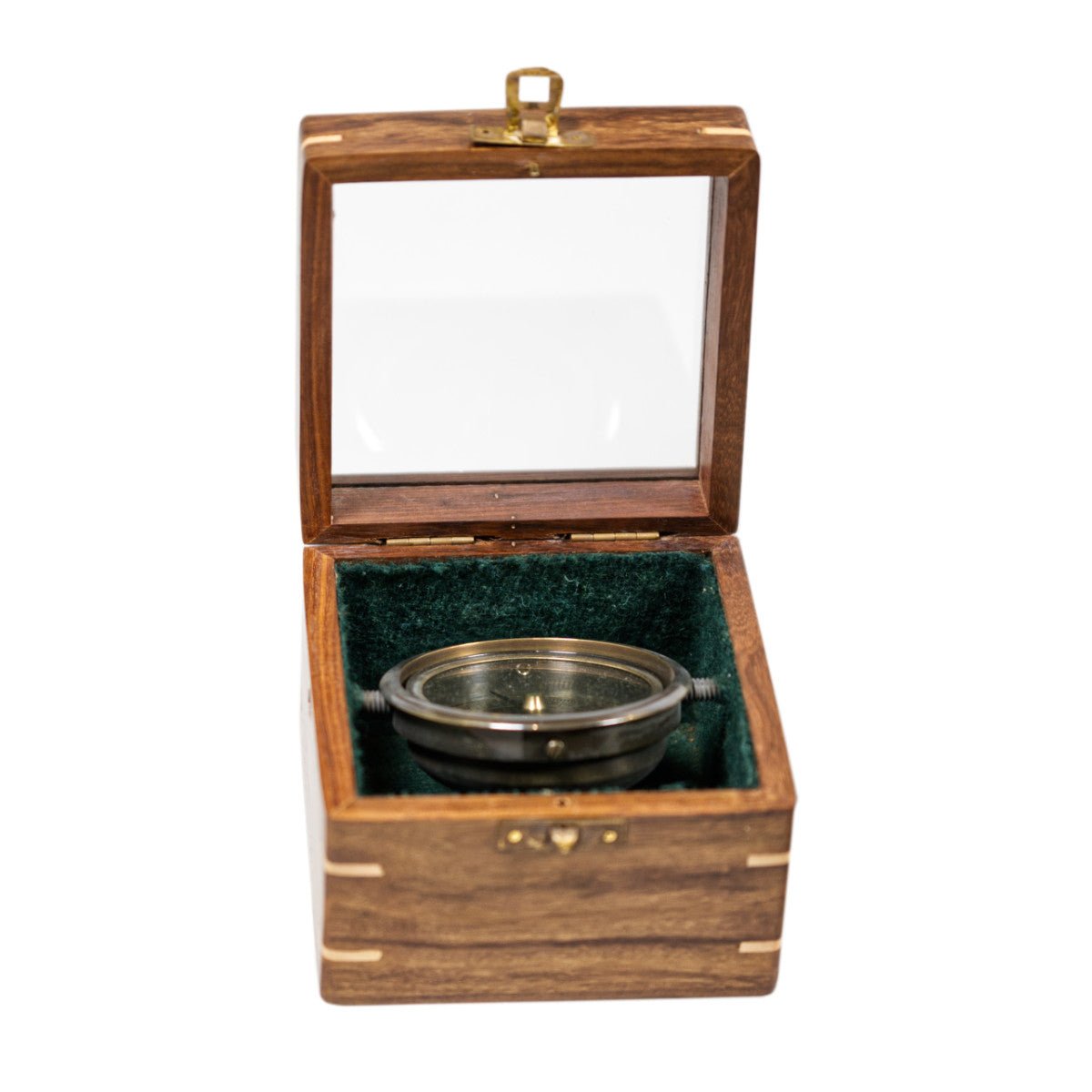 Stanley London 80mm Gimballed Box Compass With Glass Top - (CN108A) - Vintage World Australia - 3