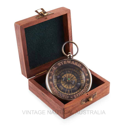J H Steward 70mm Portable Compass - ( CN106 ) - Vintage World Australia - 1