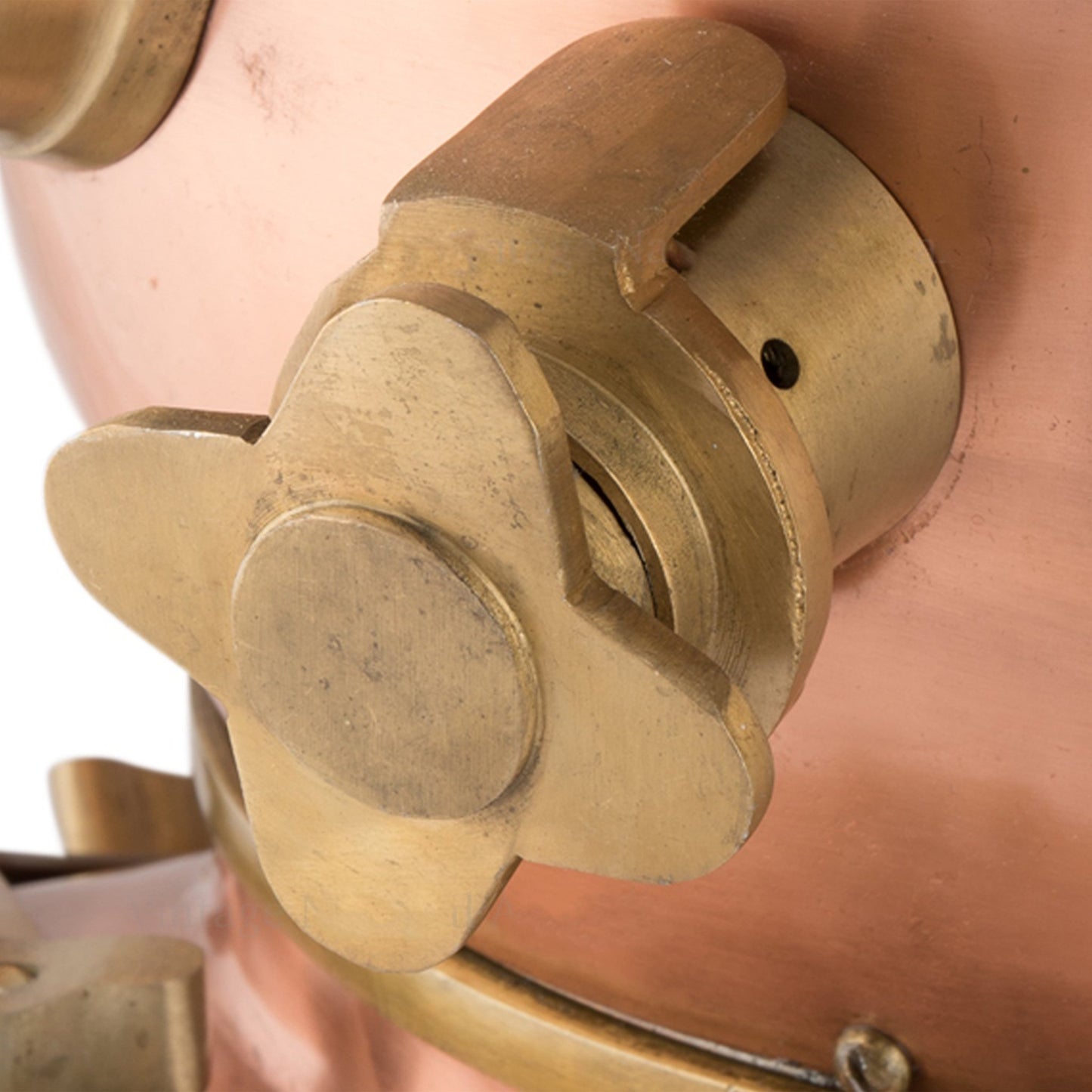 US Navy Mark V Diving Helmet - Wooden Base - ( DH101 ) - Vintage World Australia - 6