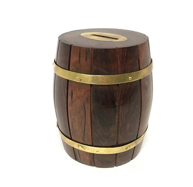 Wine Barrel Money Box 160mm- (WMB103) - Vintage World Australia - 4