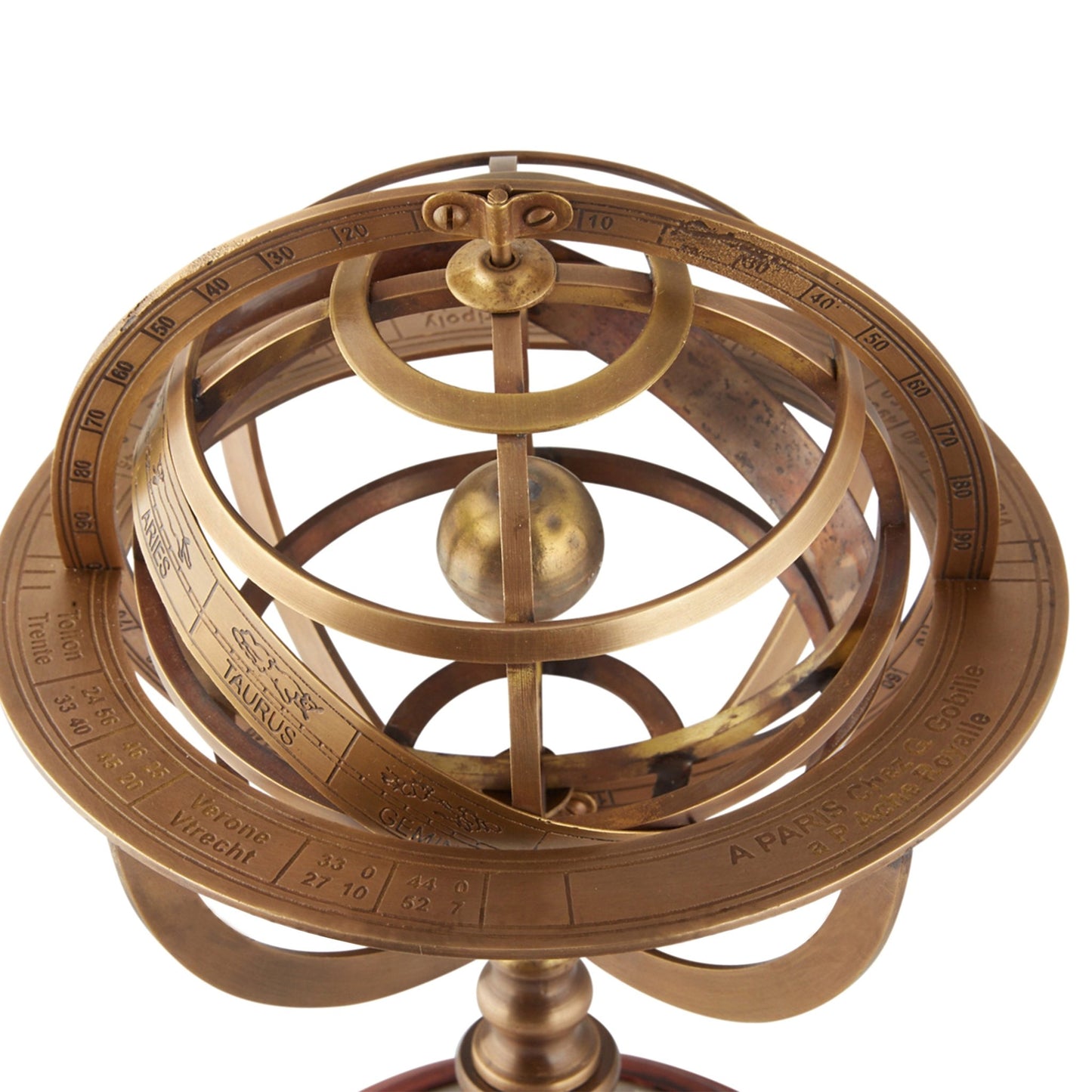 Brass Armillary Sphere 280mm - Medium - (WG102) - Vintage World Australia - 5