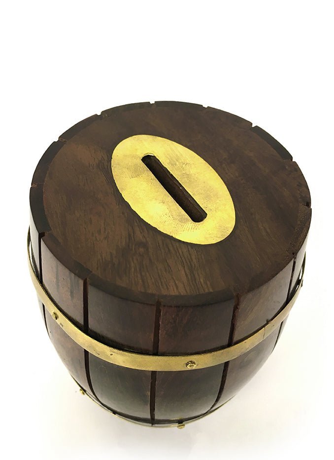 Wine Barrel Money Box 160mm- (WMB103) - Vintage World Australia - 6