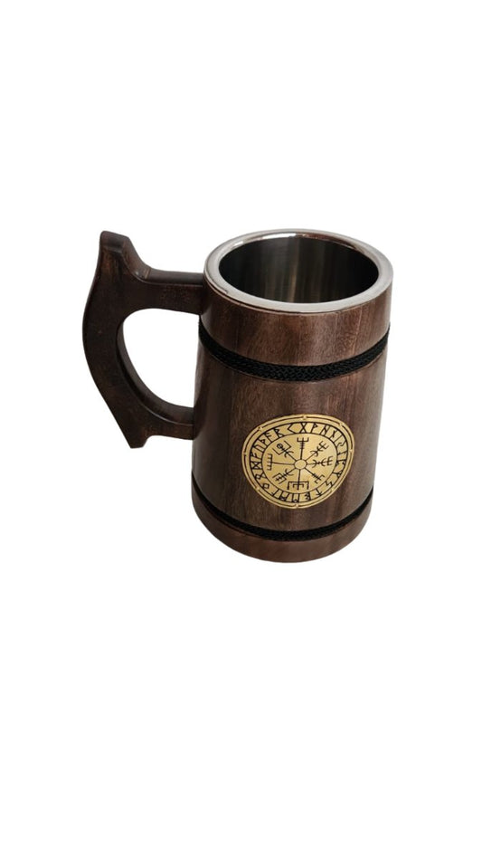 Medieval Beer Mug - The Vegvisir, the viking compass - Vintage World Australia - 1