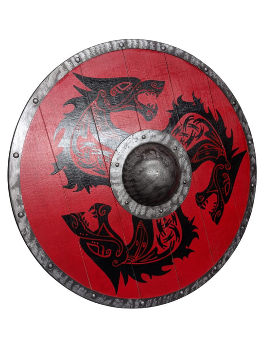 Viking Shield - Red - Dragon ( SD115 ) - Vintage World Australia - 1