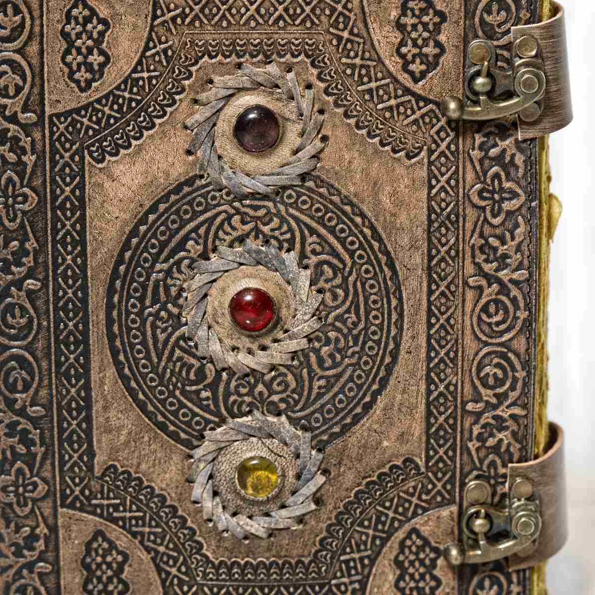 Handmade Leather Journal - 3 Stones - Vintage World Australia - 2