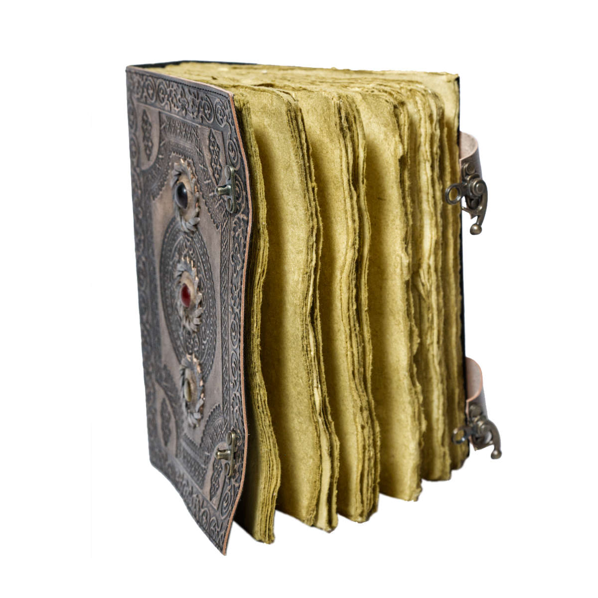 Handmade Leather Journal - 3 Stones - Vintage World Australia - 5