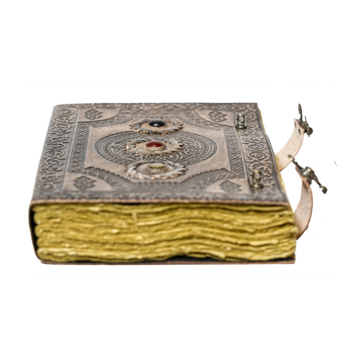 Handmade Leather Journal - 3 Stones - Vintage World Australia - 7
