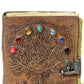 Handmade Leather Journal - Tree of Stones - Vintage World Australia - 2