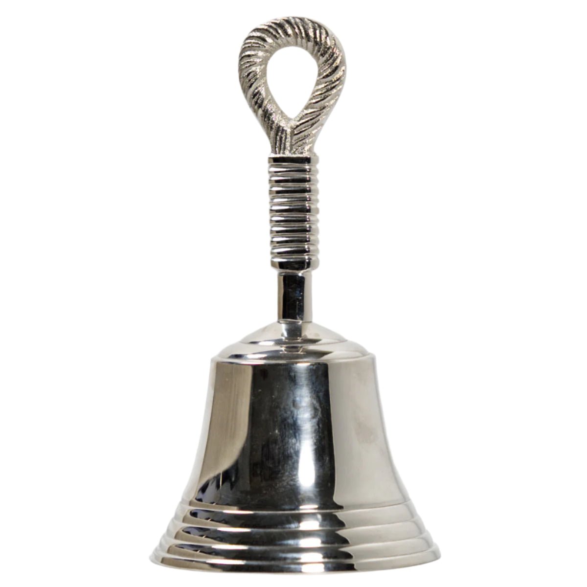 Nickel Finish Premium Quality Hand Bell - 80mm - Vintage World Australia - 1