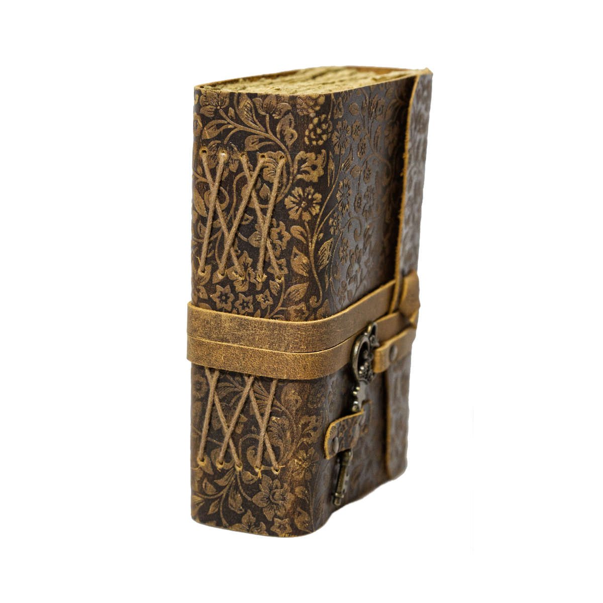 Handmade Leather Journal with key - Vintage World Australia - 4