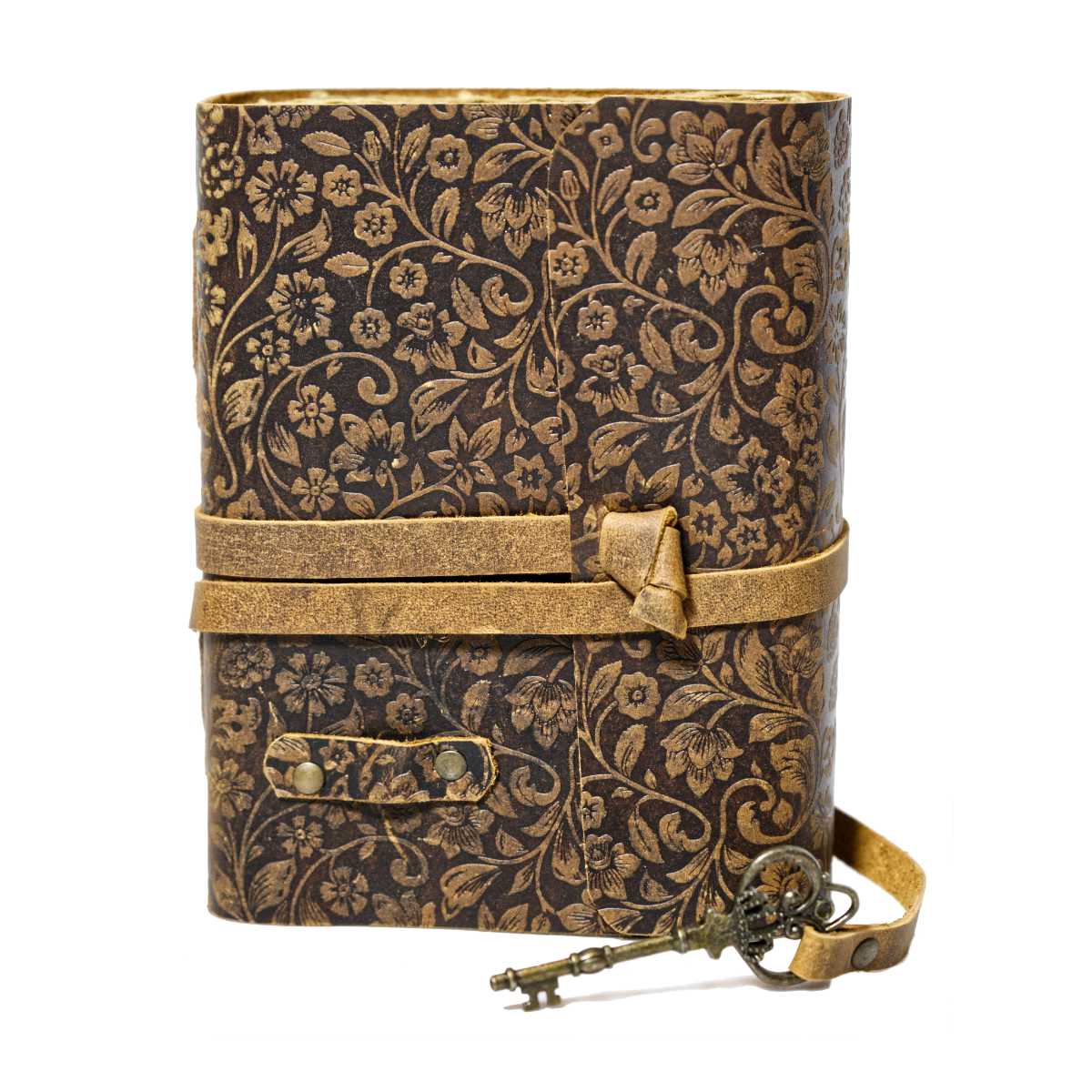 Handmade Leather Journal with key - Vintage World Australia - 6