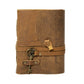 Handmade Journal with key - Dark Brown Leather - Vintage World Australia - 1