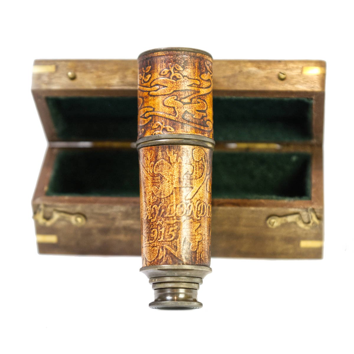 Embossed Leather 4 Draw - Spyglass - 2 - Vintage World Australia - 8