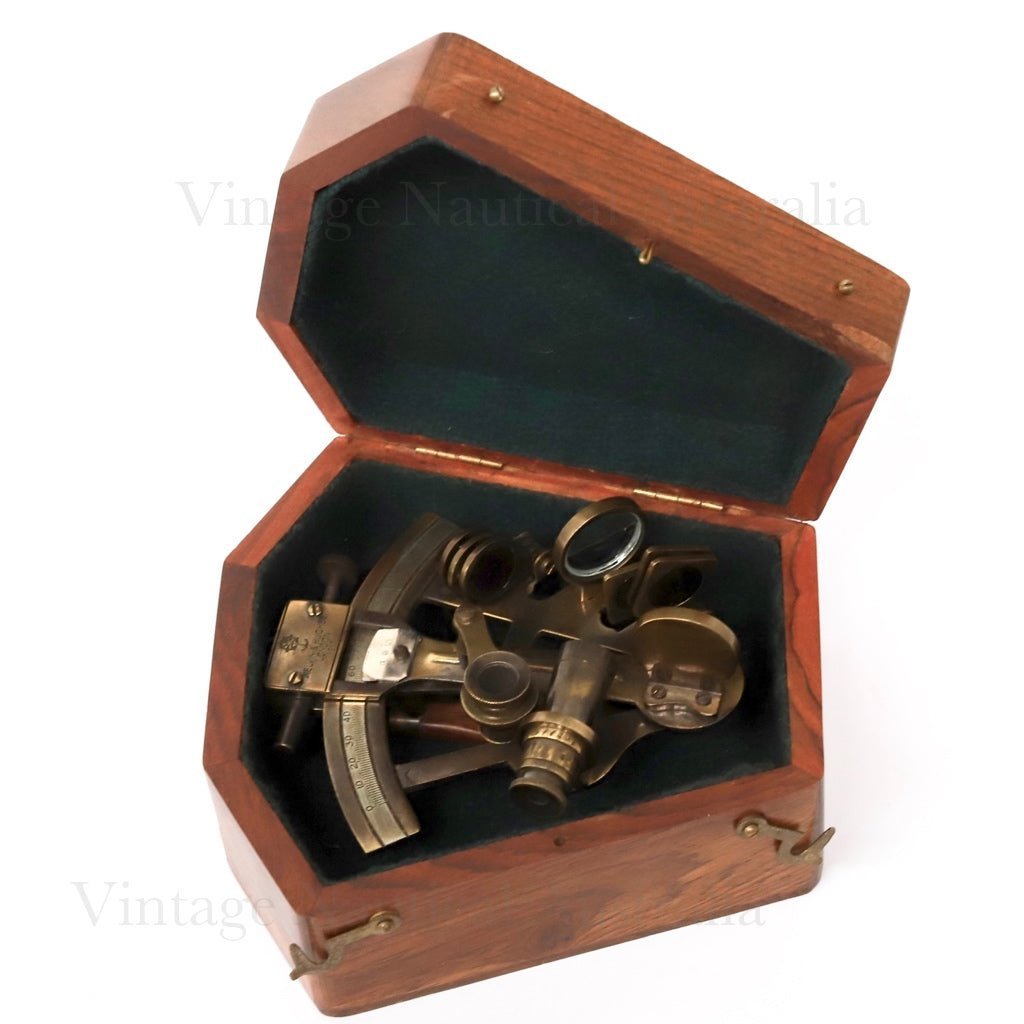 Nautical Sextant in a Hexagonal Box - ( STN101 ) - Vintage World Australia - 1