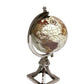 Nickel Square Stand World Globe - 270mm - (WG106) - Vintage World Australia - 2