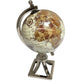 Nickel Square Stand World Globe - 270mm - (WG106) - Vintage World Australia - 3