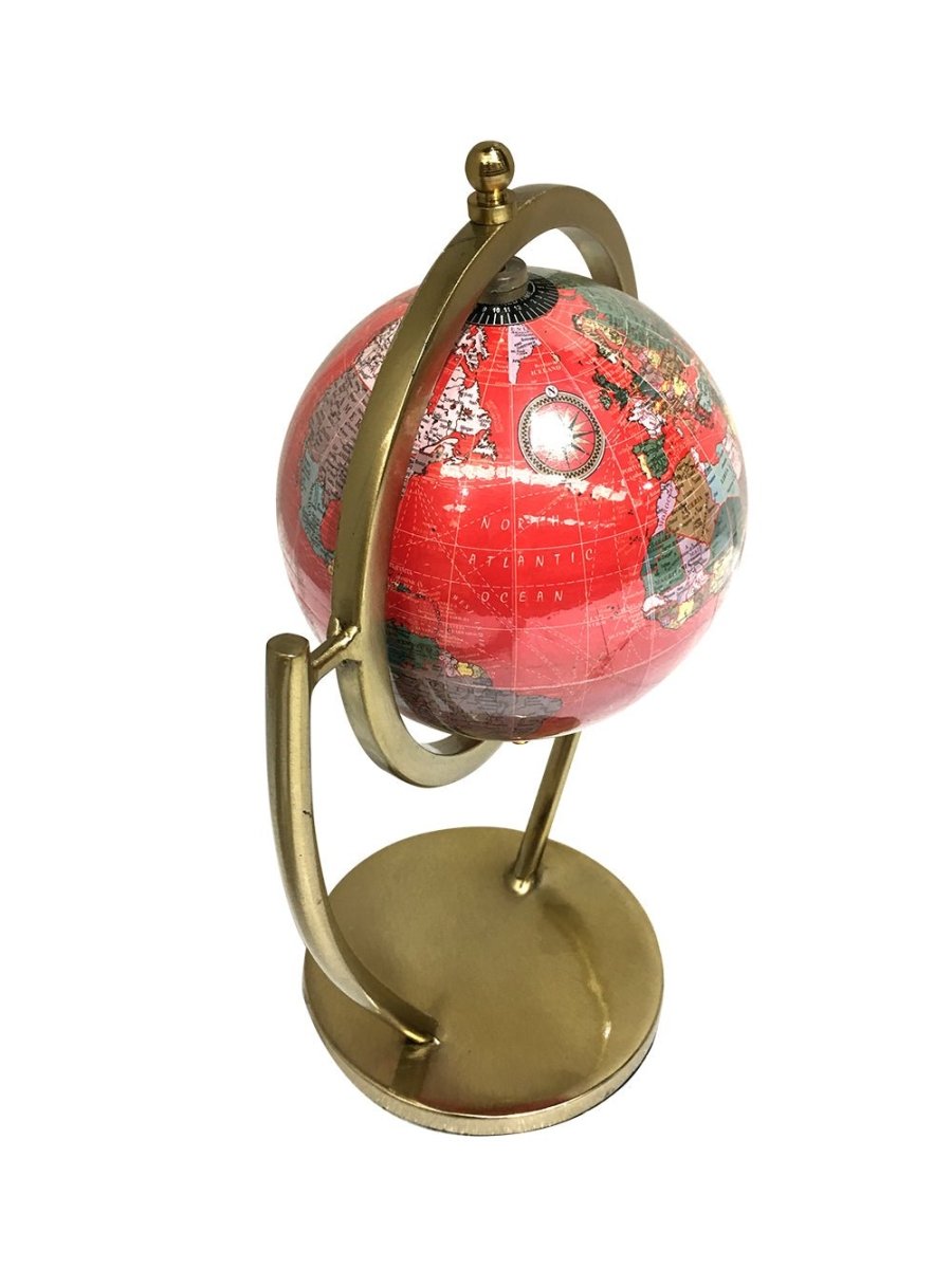 Red World Globe - 270mm - (WG109) - Vintage World Australia - 2