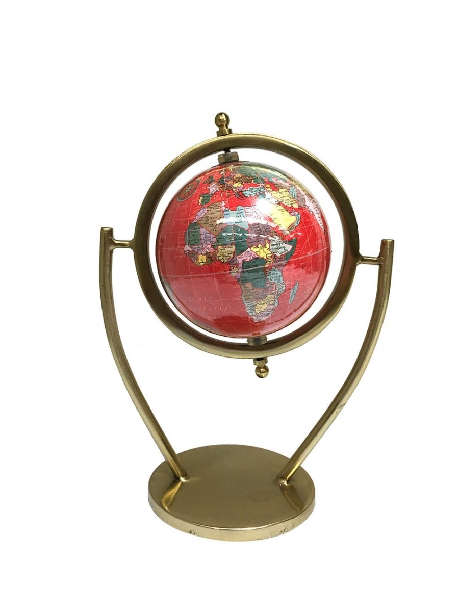 Red World Globe - 270mm - (WG109) - Vintage World Australia - 3