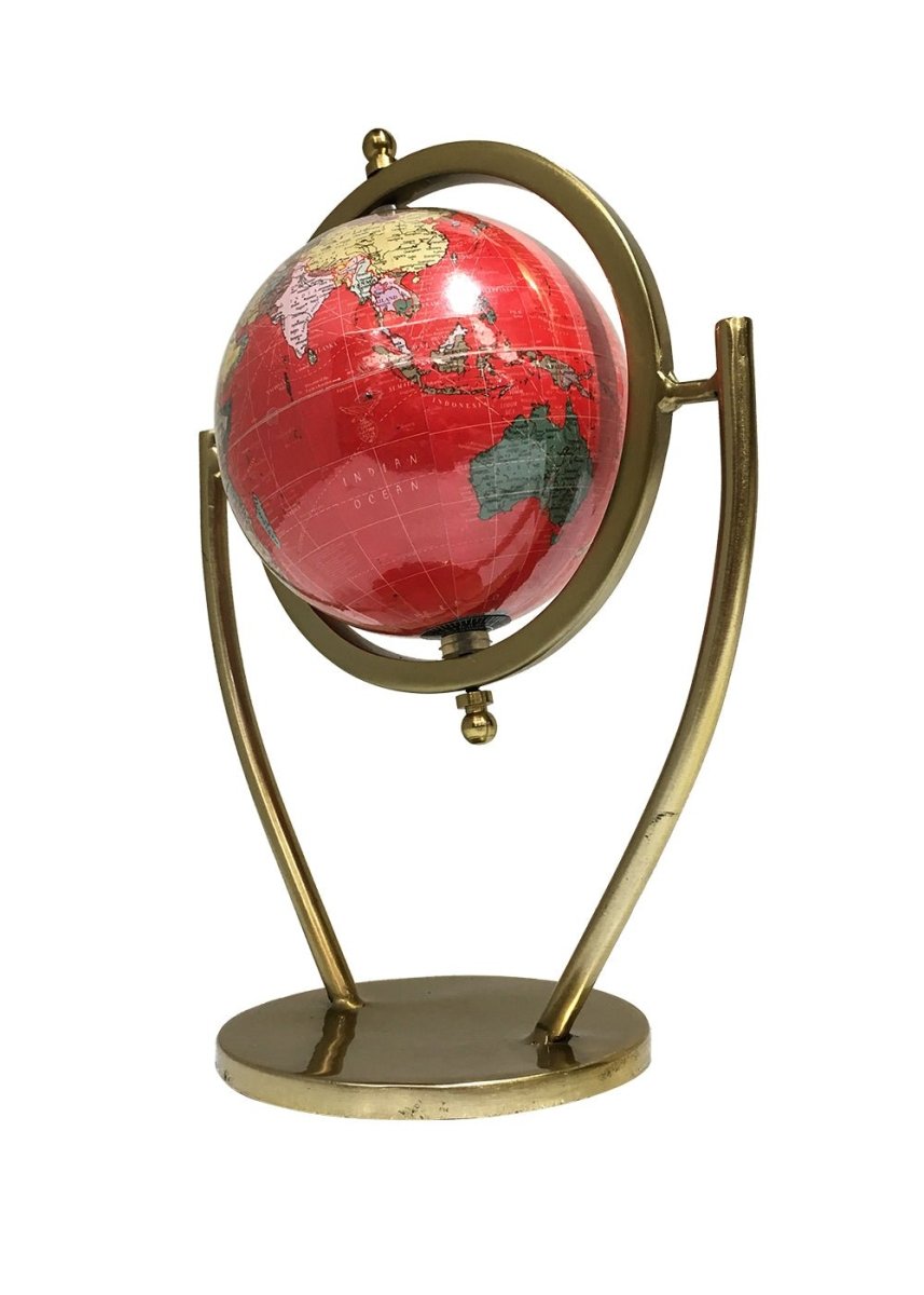 Red World Globe - 270mm - (WG109) - Vintage World Australia - 4