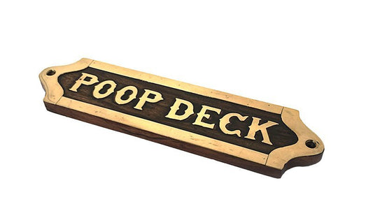 Poop Deck Wall Plaque 200mm - ( WP108 ) - Vintage World Australia - 1