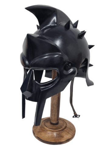 Gladiator Helmet (Maximus Decimus Meridius) - Black- (MH103B) - Vintage World Australia - 3