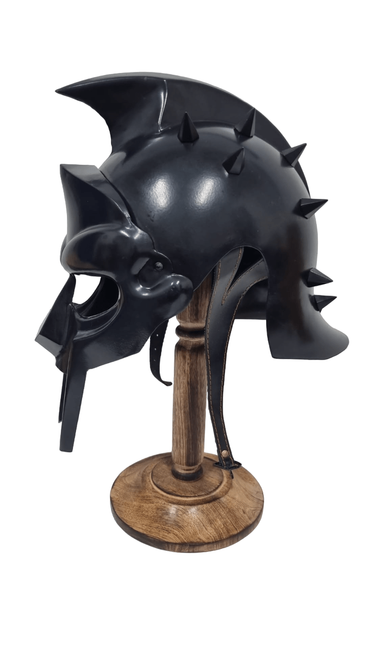 Gladiator Helmet (Maximus Decimus Meridius) - Black- (MH103B) - Vintage World Australia - 4