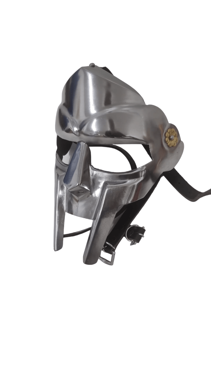 Gladiator Mask (Maximus Decimus Meridius) - Nickel Finish- (MH103D) - Vintage World Australia - 2