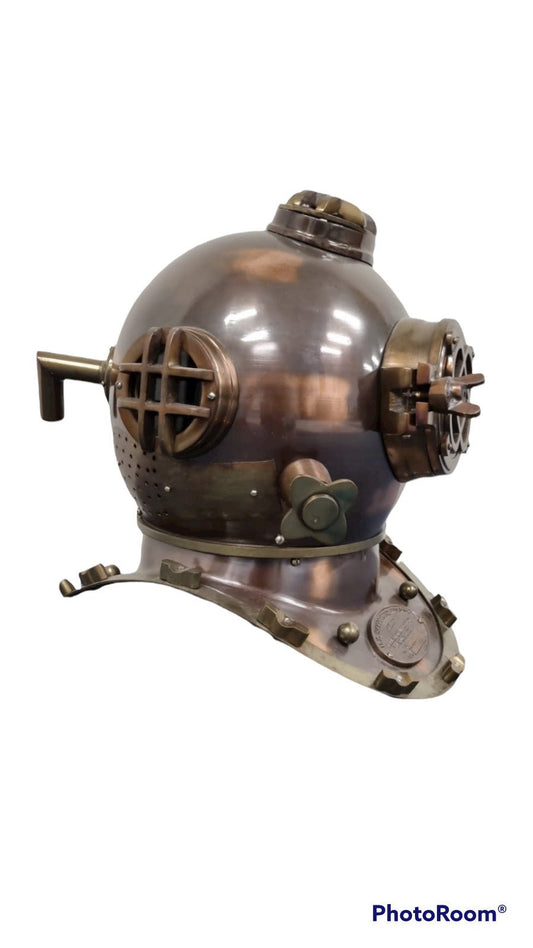 US Navy Mark V Diving Helmet – Dark Antique Finish - ( DH103F ) - Vintage World Australia - 1