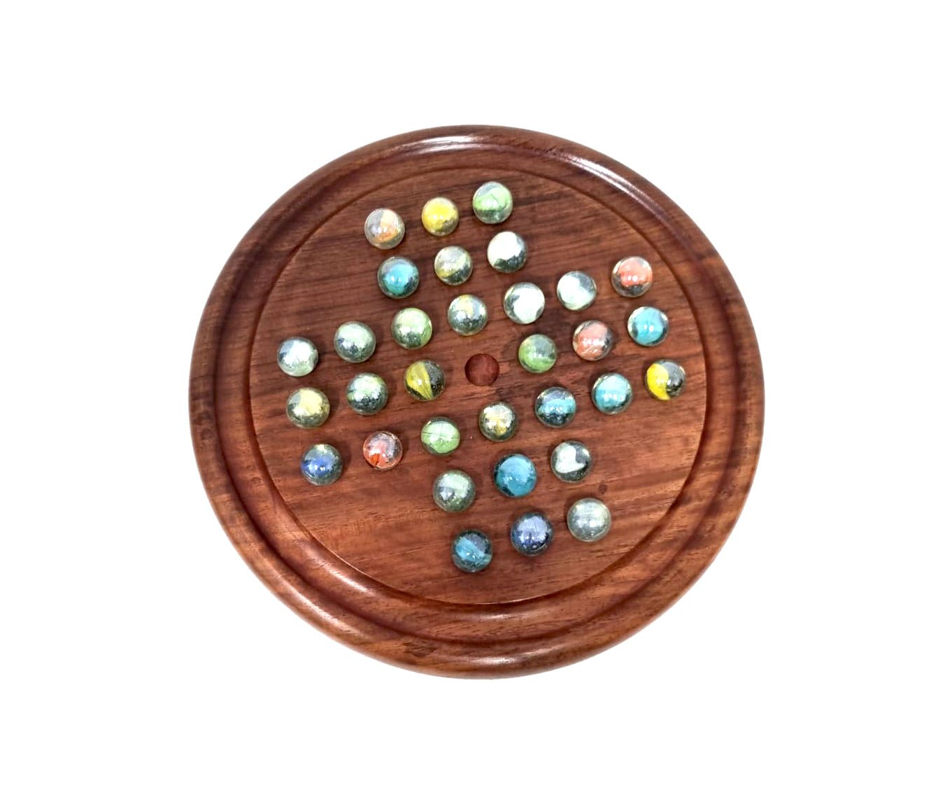 Wooden Solitaire Game - Marble balls - (WSG127) - Vintage World Australia - 3