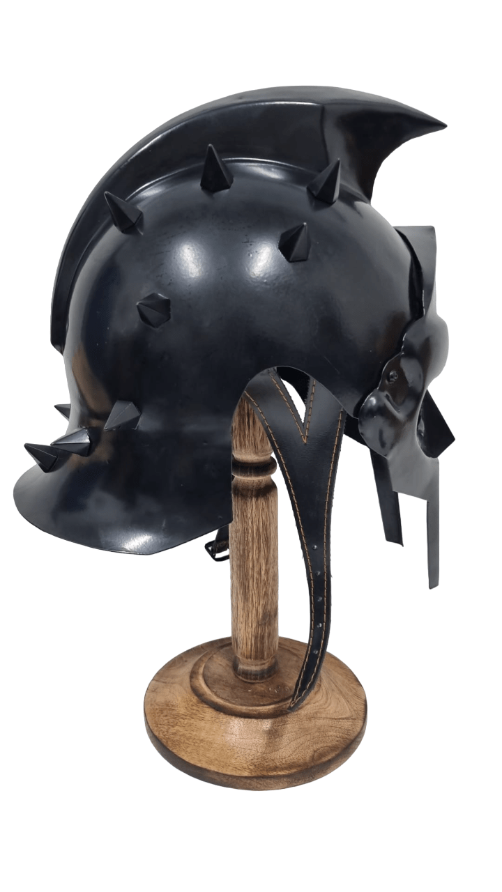 Gladiator Helmet (Maximus Decimus Meridius) - Black- (MH103B) - Vintage World Australia - 5