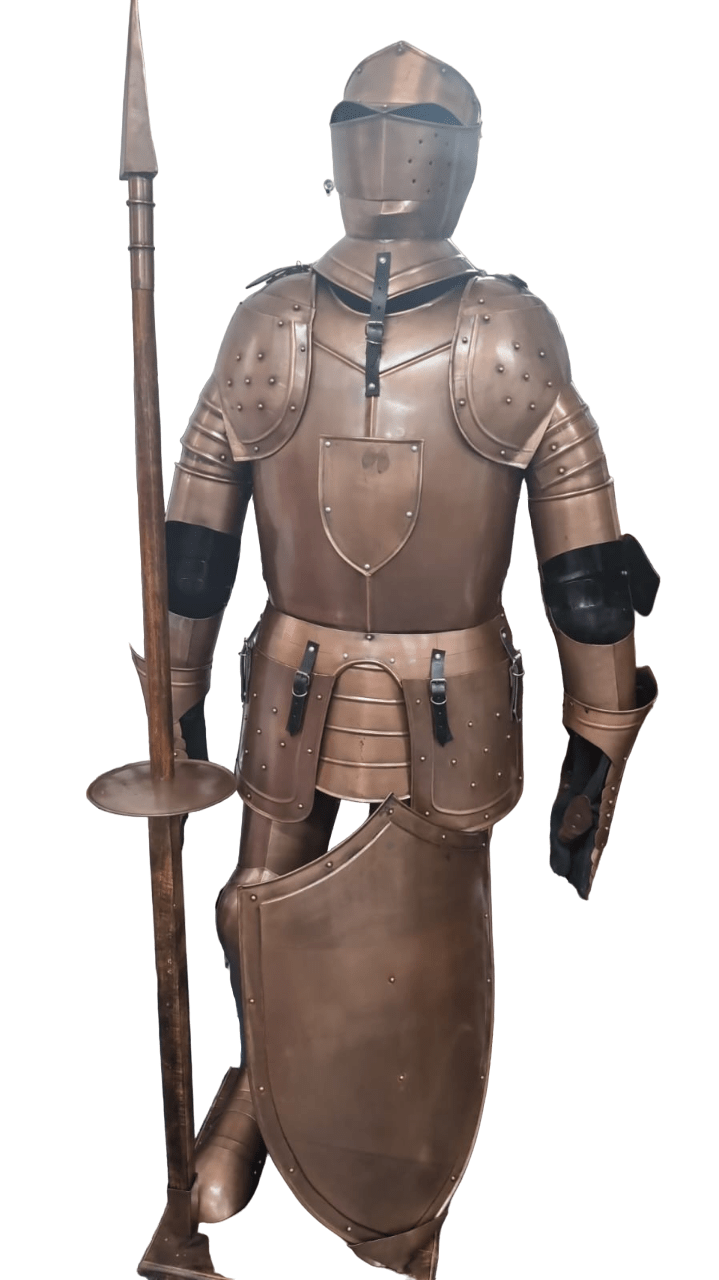 Antique Finish Crusader Knight Armour Set - (MA100A) - Vintage World Australia - 4