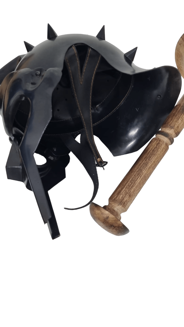 Gladiator Helmet (Maximus Decimus Meridius) - Black- (MH103B) - Vintage World Australia - 6