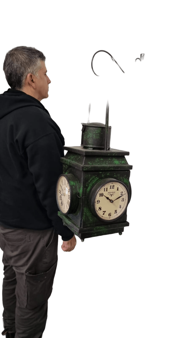 Lantern Clock - 4 Sided Dial (900 mm Height) - ( TC108 ) - Vintage World Australia - 6
