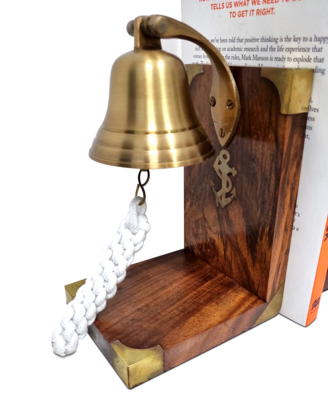 Brass Bookend - Anchor Bell- (BE101) - Vintage World Australia - 6