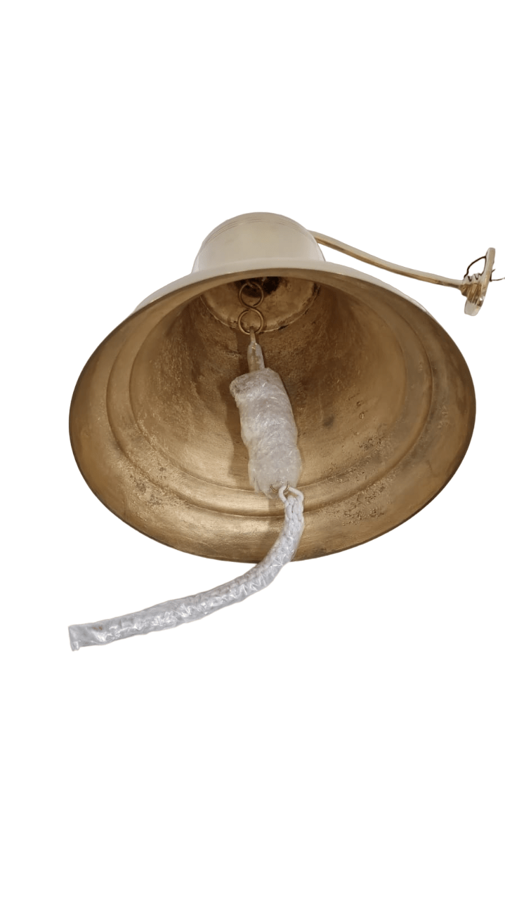 Brass Bell - 500 mm (Height) Wall and Ceiling Hanging - (BB105) - Vintage World Australia - 4