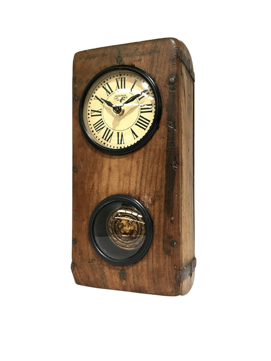 Wall Clock - Brick Mould With Pendulum - (TC107) - Vintage World Australia - 1