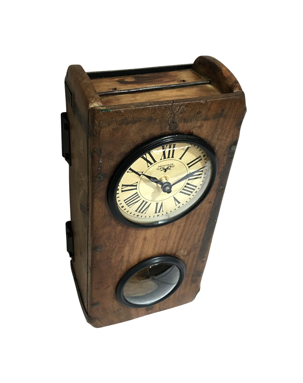 Wall Clock - Brick Mould With Pendulum - (TC107) - Vintage World Australia - 2