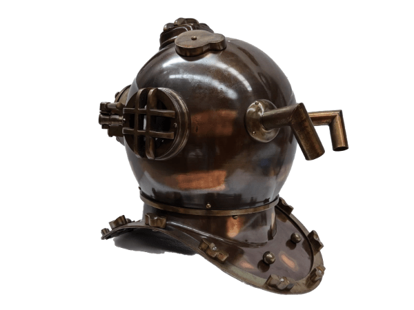 US Navy Mark V Diving Helmet – Dark Antique Finish - ( DH103F ) - Vintage World Australia - 3